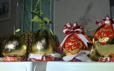 Dừa, bưởi dát vàng chinh phục thị trường Tết