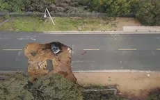 Xuất hiện hố "tử thần" sau mưa lũ trên cao tốc California