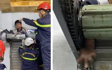 Giải cứu cháu bé 11 tuổi bị cửa cuốn bàn tay