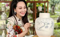MC Mỹ Lan thích thú khi học làm gốm Chu Đậu