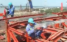 Thi công cầu Mỹ Thuận 2 xuyên Tết