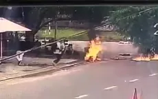 Tưới xăng, đốt cô gái giữa đường do ghen tuông