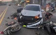 Phú Quốc: 3 xe máy đâm trực diện ôtô, 2 người tử vong