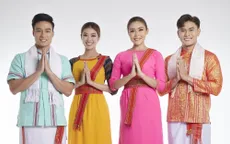 Bộ tứ đại sứ Miss & Mister Fitness Supermodel World 2023 rạng rỡ trong trang phục Chăm