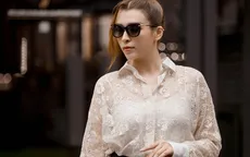 Á hậu Hoàng Thùy Anh phong cách khi dạo phố