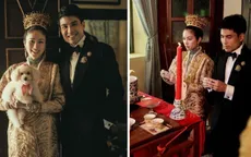 Diễn viên chuyển giới đẹp nhất Thái Lan mặc trang phục cưới được thêu bằng chỉ vàng