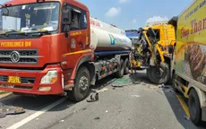 5 xe tải tông liên hoàn trên Quốc lộ 1 ở Quảng Nam