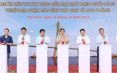Thủ tướng Phạm Minh Chính phát lệnh khởi công cầu Đại Ngãi nối Trà Vinh - Sóc Trăng