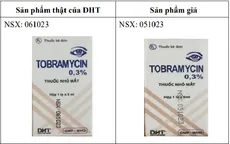 Cảnh báo thuốc nhỏ mắt Tobramycin giả
