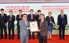 Chủ tịch Quốc hội Vương Đình Huệ dự Lễ ký kết hợp tác giữa Vietjet Air và Lao Airlines