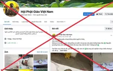 Giả mạo fanpage của Giáo hội Phật giáo để lừa đảo