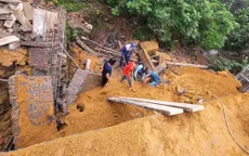 Sập bờ kè móng nhà đang thi công, 2 người thương vong