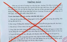 Không có chuyện học sinh lớp 7 bị đánh thuốc mê