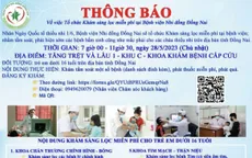 Khám sàng lọc miễn phí cho trẻ em nhân ngày 1/6