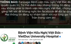 Fanpage Bệnh viện Việt Đức mất quyền quản trị