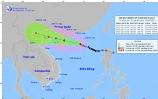 Bão số 1 có thể tăng lên cấp 12 trong tối mai (17/7)