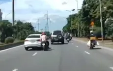Xe con chèn ép, tạt đầu xe máy gây tai nạn rồi bỏ chạy