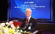 Tổng Bí thư dự lễ kỷ niệm 75 năm thành lập Liên hiệp các Hội Văn học nghệ thuật Việt Nam