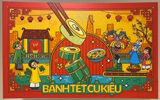 Ẩm thực vùng miền được tái hiện độc đáo qua triển lãm tranh