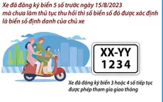 Biển số xe được cấp và quản lý theo mã định danh của chủ xe từ 15/8