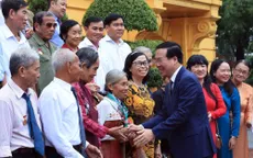 Chủ tịch nước Võ Văn Thưởng tiếp Đoàn người có công tỉnh Trà Vinh
