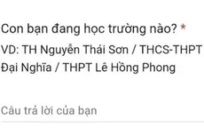 Cảnh báo đường link thu thập thông tin học sinh