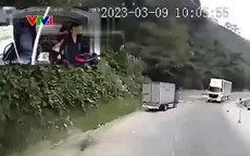 Mất phanh khi đổ đèo, suýt gặp tai nạn
