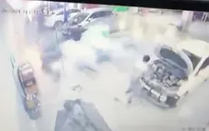 Nổ bình dầu thải ở đại lý ô tô, một người bị thương nặng
