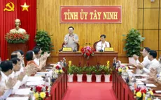 Chủ tịch Quốc hội Vương Đình Huệ làm việc với Ban Thường vụ Tỉnh ủy Tây Ninh
