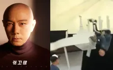 Trương Vệ Kiện bị ngã khi nhào lộn cùng đàn piano trên không