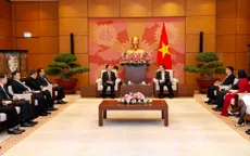 Chủ tịch Quốc hội Vương Đình Huệ tiếp Phó Chủ tịch Quốc hội Lào Chaleun Yiapaoher