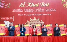 Hà Nội: Khai bút đầu Xuân tại đền thờ Tiên triết Chu Văn An