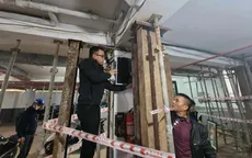 Niêm phong chung cư mini 8 tầng bị nứt cột bê tông ở Hà Nội