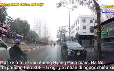 Phạt tiền, tước bằng lái 2 tháng tài xế ô tô đi ngược chiều, đe dọa người đi đường