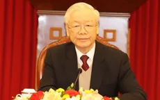 Tổng Bí thư Nguyễn Phú Trọng chúc mừng Chủ tịch Đảng Nhân dân Campuchia Hunsen