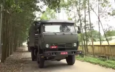 Đoàn xe quân sự sẵn sàng hành quân lên Điện Biên