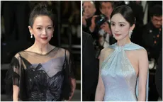 Chương Tử Di đọ sắc Dương Mịch ở thảm đỏ LHP Cannes