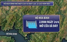 Tối nay (24/6), hồ Hòa Bình sẽ mở 1 cửa xả đáy