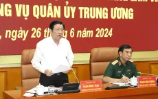 Đoàn Tiểu ban Văn kiện Đại hội XIV của Đảng làm việc với Quân ủy Trung ương