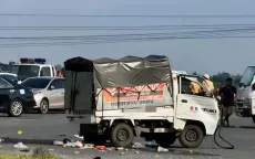 Xe tải va chạm xe khách ở Vĩnh Phúc, nhiều người bị thương