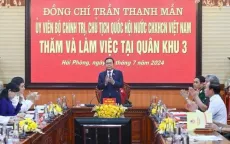 Chủ tịch Quốc hội Trần Thanh Mẫn thăm và làm việc tại Bộ Tư lệnh Quân khu 3