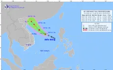 Áp thấp nhiệt đới có thể mạnh lên thành bão giật cấp 10