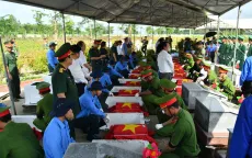 Kiên Giang: Truy điệu, an táng 29 hài cốt liệt sĩ