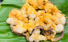 Mực chiên lắc phô mai  - càng ăn càng nghiền