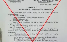 Giả mạo Bộ Giáo dục và Đào tạo lừa thi Olympic Toán học