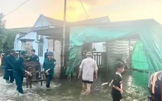 Hàng trăm người hỗ trợ khắc phục thiệt hại sau khi hồ Thác Bà xả lũ