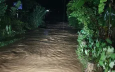Ngập úng sau đêm mưa lớn tại huyện Văn Yên (Yên Bái)