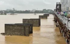 Lũ trên các sông đang lên, sông Hồng ở Hà Nội đạt đỉnh vào trưa 11/9