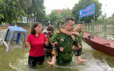 Nước sông dâng gây ngập lụt tại xã Hán Đà (Yên Bái), 159 hộ dân bị ảnh hưởng