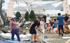 Người dân, cán bộ, chiến sĩ trên đảo Cát Bà chung tay khắc phục hậu quả bão số 3